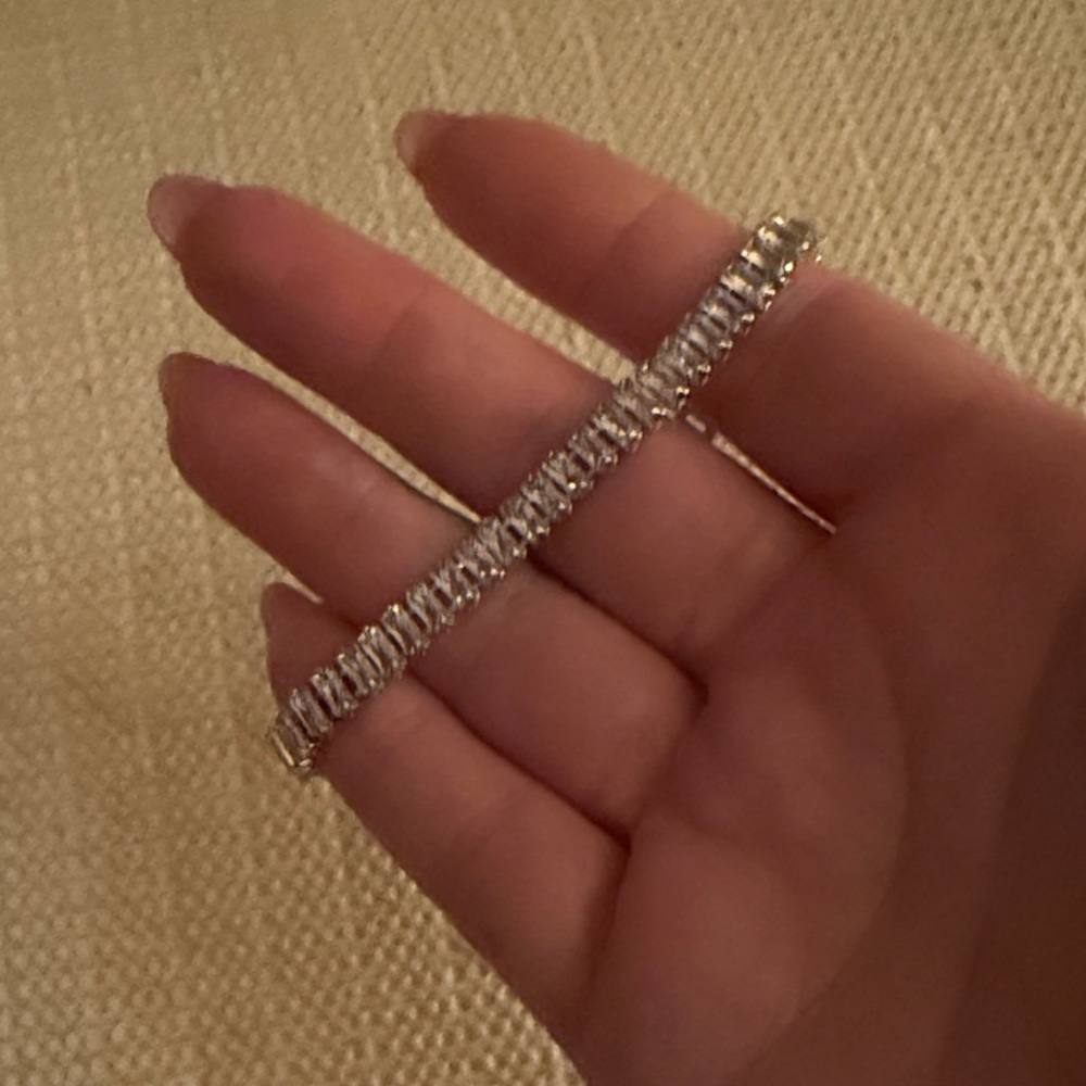 Sterling silver diamond bracelet S925 marked